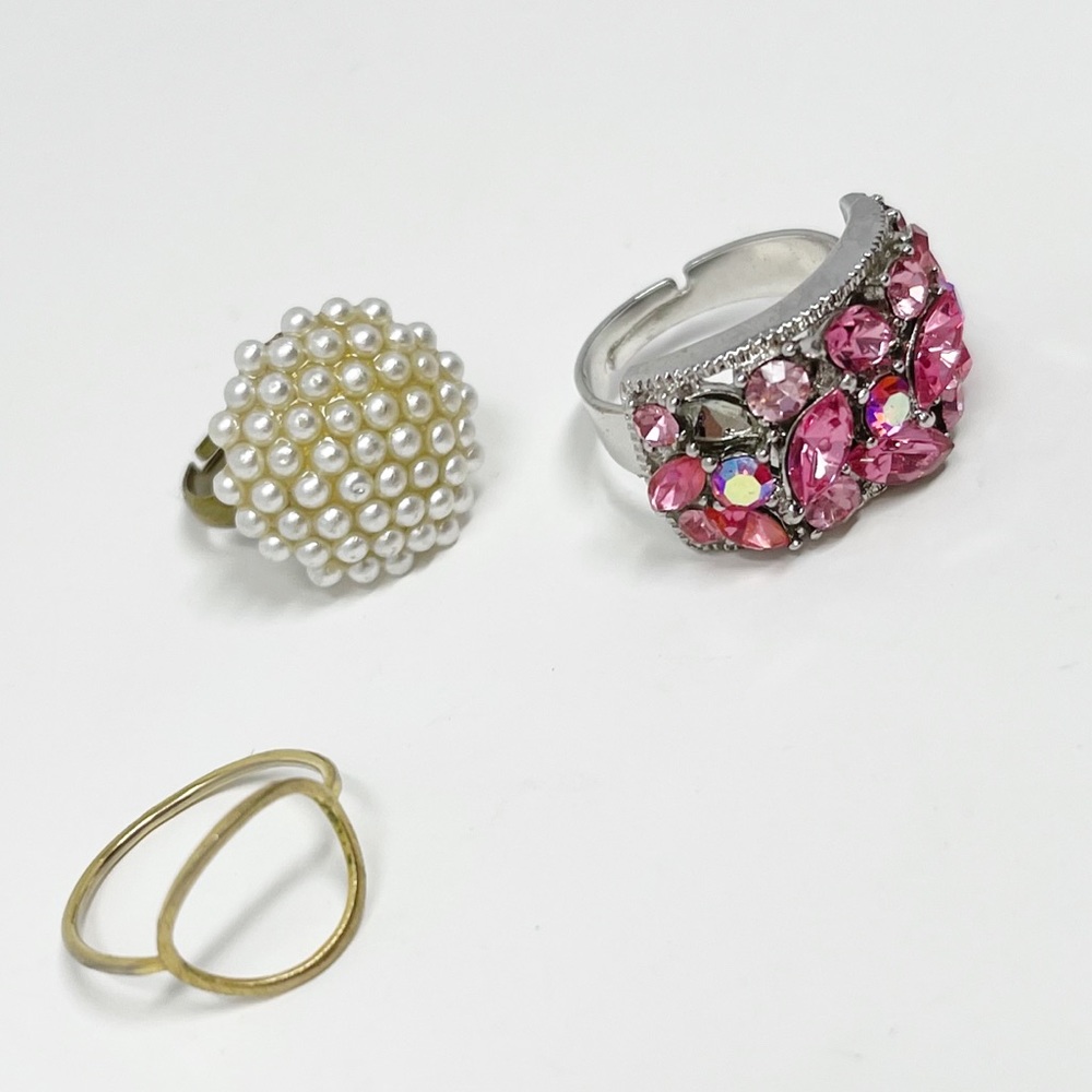 Vintage Adjustable Beaded Rings 3
